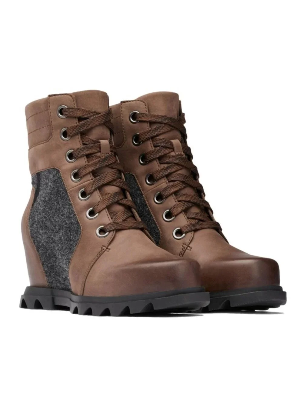 Sorel Joan of Arctic Brown Leather Wedge Chelsea Bootie 10.5 US - New with Tag